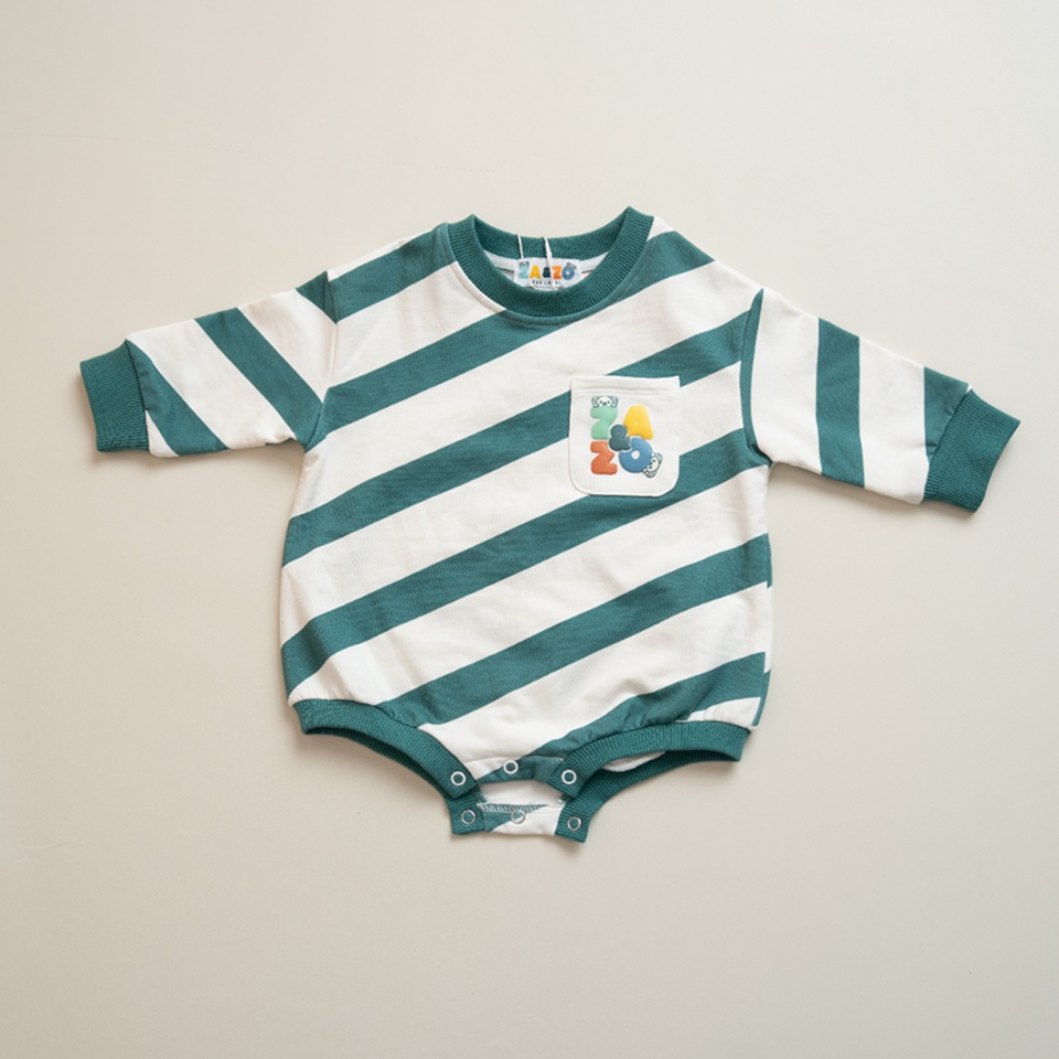 Stripe & Snuggle Romper