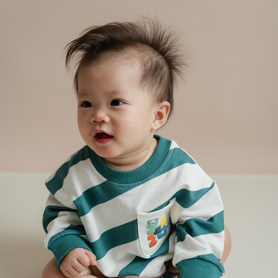 Stripe & Snuggle Romper